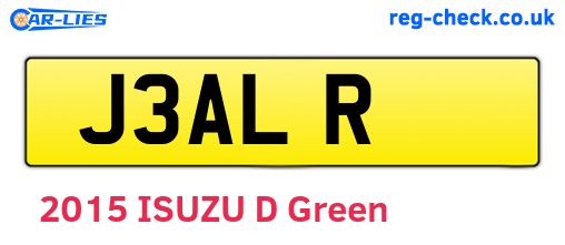 J3ALR are the vehicle registration plates.