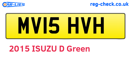 MV15HVH are the vehicle registration plates.