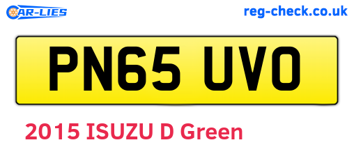 PN65UVO are the vehicle registration plates.