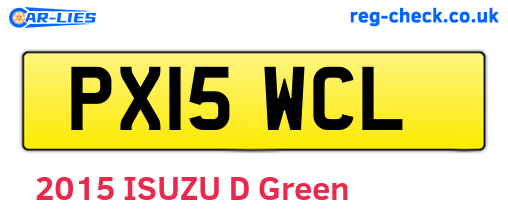 PX15WCL are the vehicle registration plates.