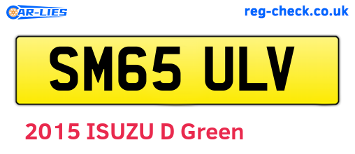 SM65ULV are the vehicle registration plates.