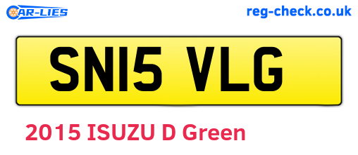 SN15VLG are the vehicle registration plates.