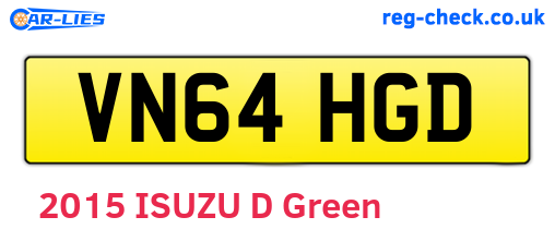 VN64HGD are the vehicle registration plates.