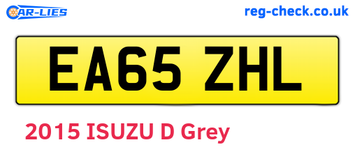 EA65ZHL are the vehicle registration plates.