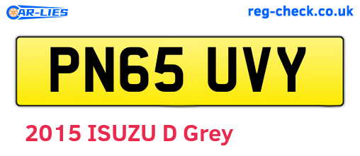 PN65UVY are the vehicle registration plates.