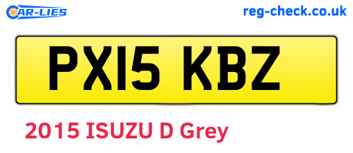 PX15KBZ are the vehicle registration plates.