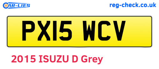 PX15WCV are the vehicle registration plates.