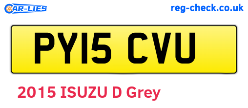 PY15CVU are the vehicle registration plates.