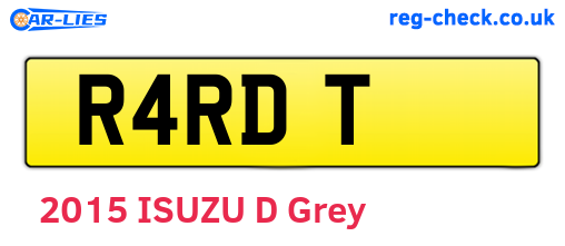 R4RDT are the vehicle registration plates.