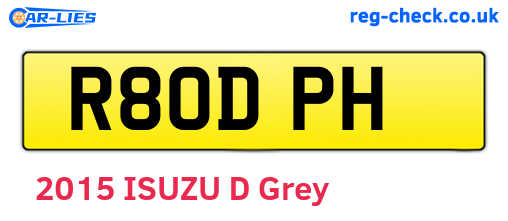 R80DPH are the vehicle registration plates.