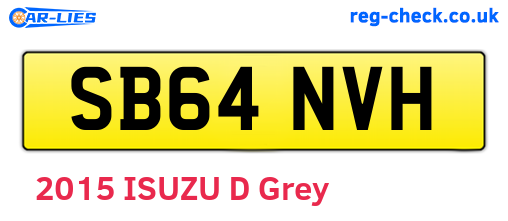 SB64NVH are the vehicle registration plates.