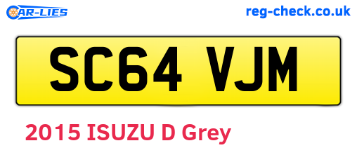 SC64VJM are the vehicle registration plates.