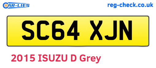 SC64XJN are the vehicle registration plates.