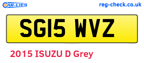 SG15WVZ are the vehicle registration plates.