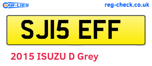 SJ15EFF are the vehicle registration plates.