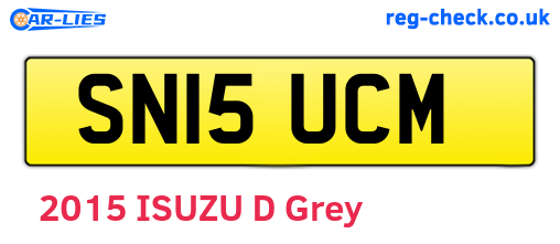 SN15UCM are the vehicle registration plates.