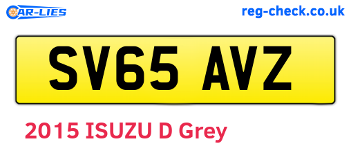 SV65AVZ are the vehicle registration plates.