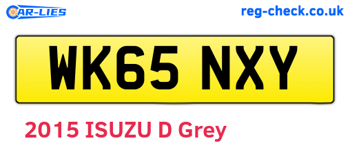 WK65NXY are the vehicle registration plates.