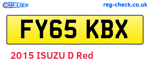 FY65KBX are the vehicle registration plates.