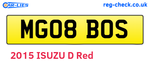MG08BOS are the vehicle registration plates.