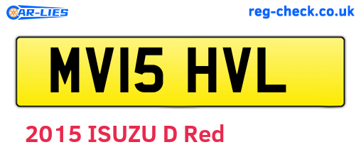 MV15HVL are the vehicle registration plates.