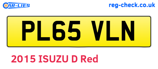 PL65VLN are the vehicle registration plates.