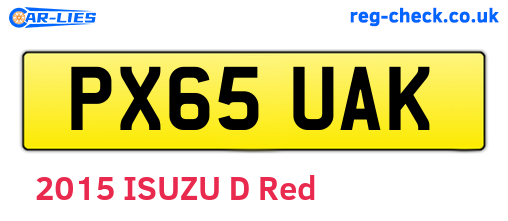 PX65UAK are the vehicle registration plates.