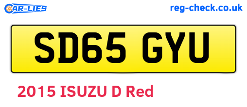 SD65GYU are the vehicle registration plates.