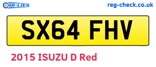 SX64FHV are the vehicle registration plates.