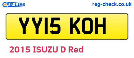 YY15KOH are the vehicle registration plates.