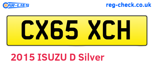 CX65XCH are the vehicle registration plates.