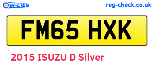 FM65HXK are the vehicle registration plates.