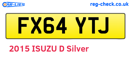 FX64YTJ are the vehicle registration plates.