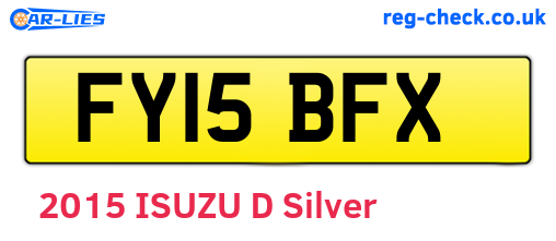 FY15BFX are the vehicle registration plates.