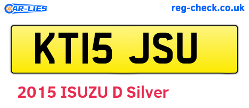 KT15JSU are the vehicle registration plates.
