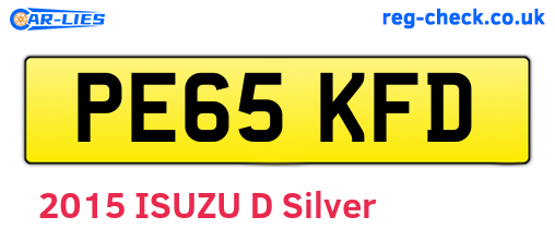 PE65KFD are the vehicle registration plates.