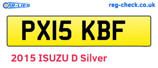 PX15KBF are the vehicle registration plates.