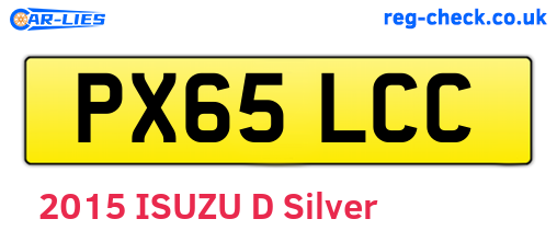 PX65LCC are the vehicle registration plates.