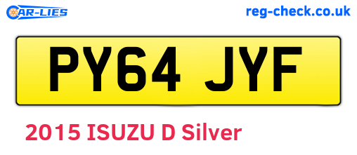 PY64JYF are the vehicle registration plates.