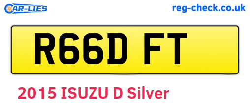 R66DFT are the vehicle registration plates.