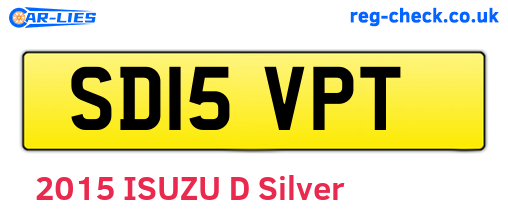 SD15VPT are the vehicle registration plates.