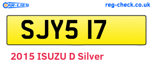 SJY517 are the vehicle registration plates.
