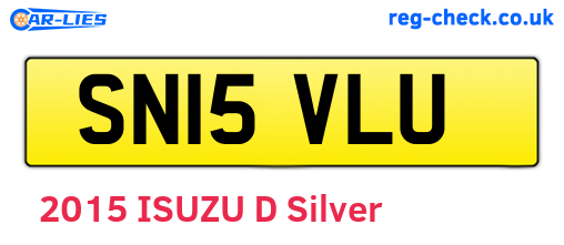 SN15VLU are the vehicle registration plates.