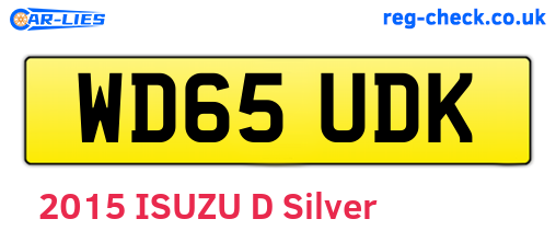 WD65UDK are the vehicle registration plates.