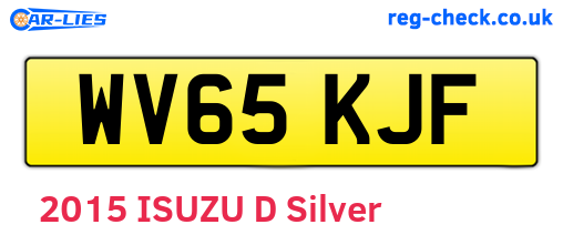 WV65KJF are the vehicle registration plates.