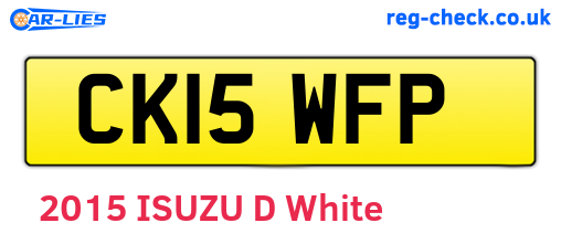 CK15WFP are the vehicle registration plates.