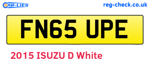 FN65UPE are the vehicle registration plates.