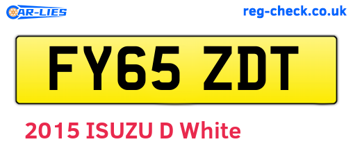 FY65ZDT are the vehicle registration plates.