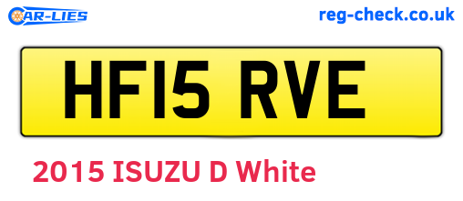 HF15RVE are the vehicle registration plates.