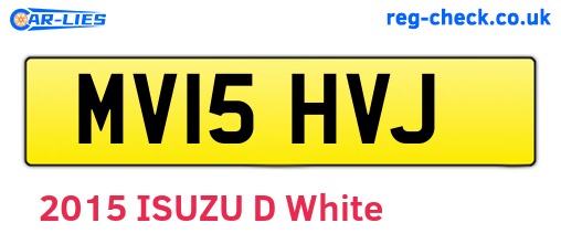 MV15HVJ are the vehicle registration plates.